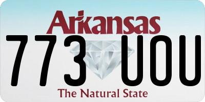 AR license plate 773UOU