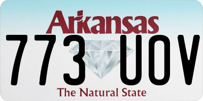 AR license plate 773UOV