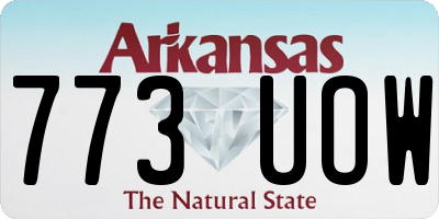 AR license plate 773UOW