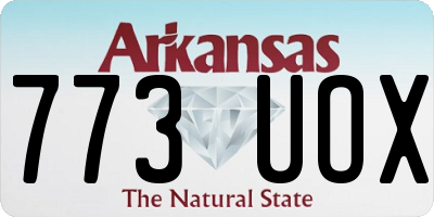 AR license plate 773UOX