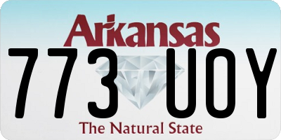 AR license plate 773UOY