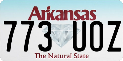 AR license plate 773UOZ