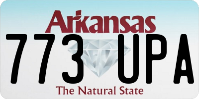 AR license plate 773UPA