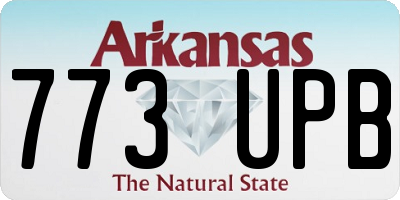 AR license plate 773UPB