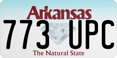 AR license plate 773UPC