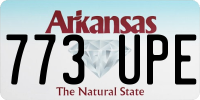 AR license plate 773UPE