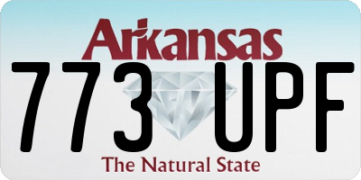 AR license plate 773UPF
