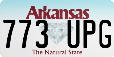 AR license plate 773UPG