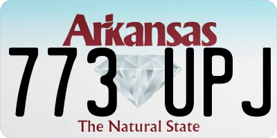 AR license plate 773UPJ