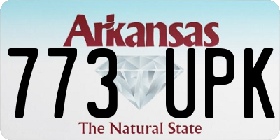 AR license plate 773UPK