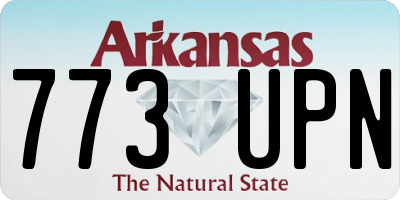 AR license plate 773UPN