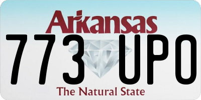 AR license plate 773UPO