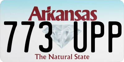 AR license plate 773UPP