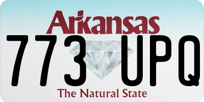 AR license plate 773UPQ