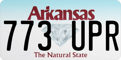 AR license plate 773UPR