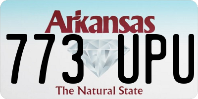 AR license plate 773UPU