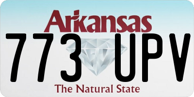 AR license plate 773UPV