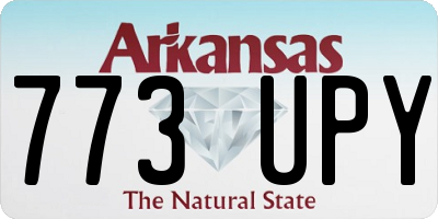 AR license plate 773UPY