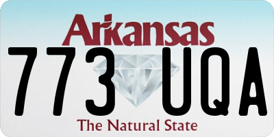 AR license plate 773UQA