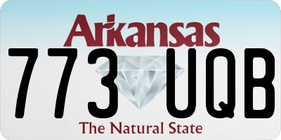 AR license plate 773UQB
