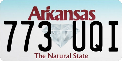 AR license plate 773UQI