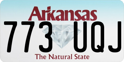AR license plate 773UQJ
