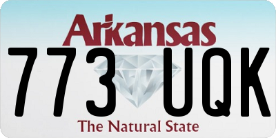 AR license plate 773UQK