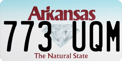 AR license plate 773UQM