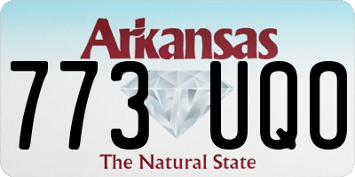 AR license plate 773UQO