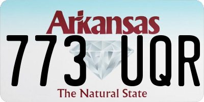 AR license plate 773UQR