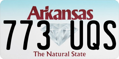 AR license plate 773UQS