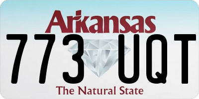 AR license plate 773UQT