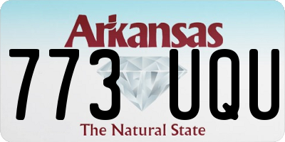 AR license plate 773UQU
