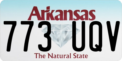 AR license plate 773UQV