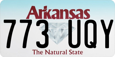 AR license plate 773UQY