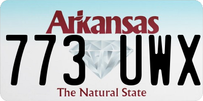 AR license plate 773UWX