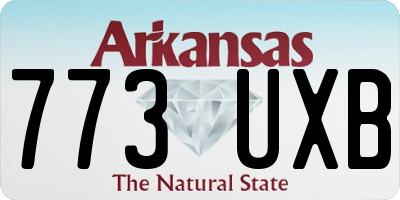 AR license plate 773UXB