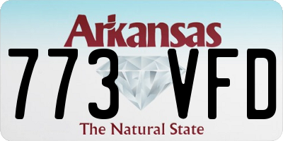 AR license plate 773VFD