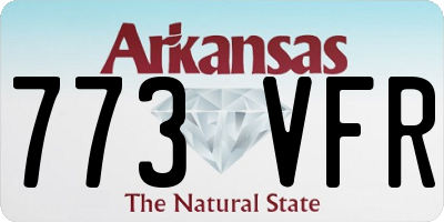 AR license plate 773VFR