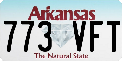 AR license plate 773VFT