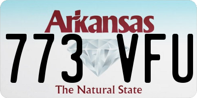 AR license plate 773VFU