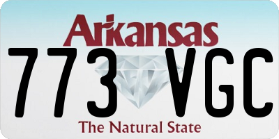 AR license plate 773VGC