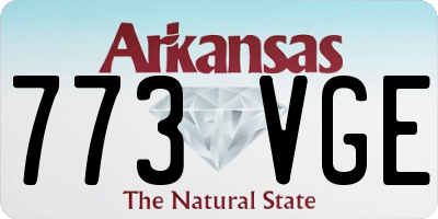 AR license plate 773VGE