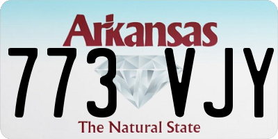 AR license plate 773VJY