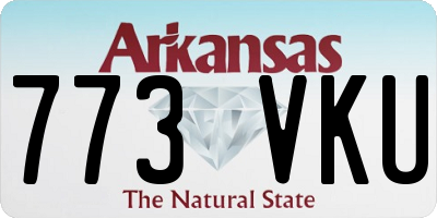 AR license plate 773VKU