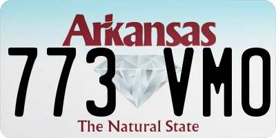 AR license plate 773VMO