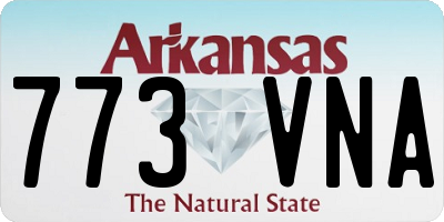 AR license plate 773VNA