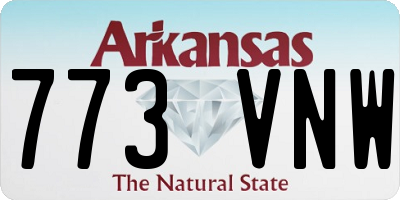 AR license plate 773VNW