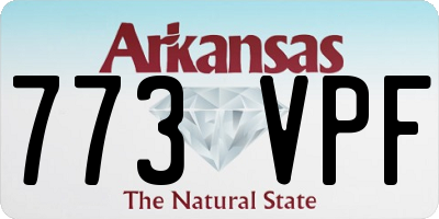 AR license plate 773VPF