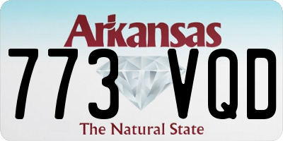 AR license plate 773VQD